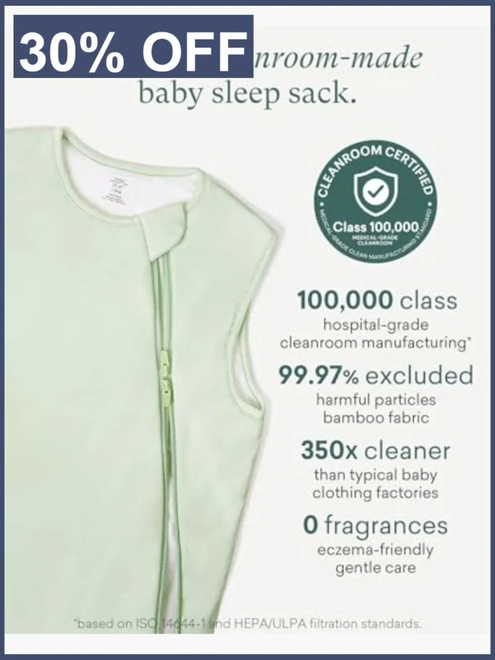 Supersoft Sleep Sack 1.0 TOG Bamboo Baby Sleeping Bag Wearable Blanket 6-15